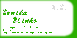 monika mlinko business card