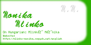 monika mlinko business card